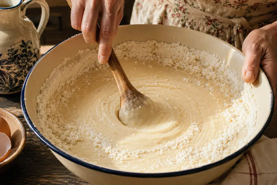 Obtenir une pâte homogène — Crêpes de ma grand-mère